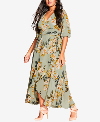 Shop City Chic Trendy Plus Size Magnolia Floral Maxi Dress