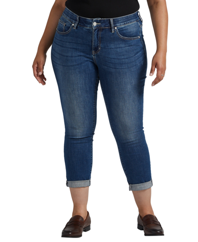 Shop Jag Plus Size Carter Mid Rise Girlfriend Jeans In Thorne Blue