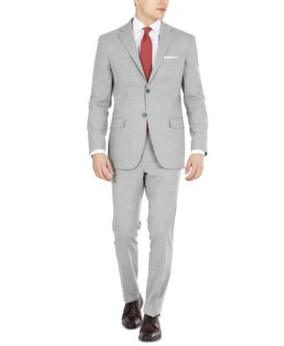 Dkny Men's Modern-fit Light Gray Stretch Suit Jacket In Light Grey |  ModeSens