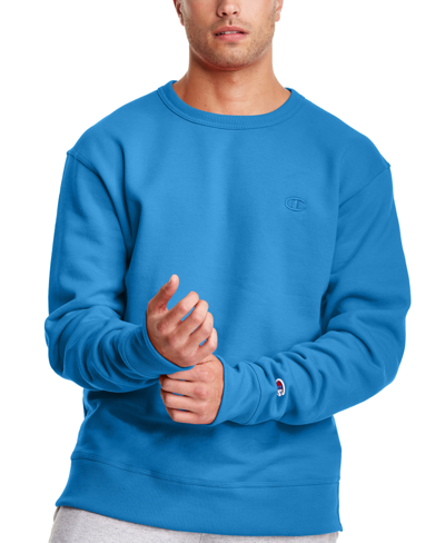 Champion Men's Powerblend Fleece Sweatshirt In Blue Jay