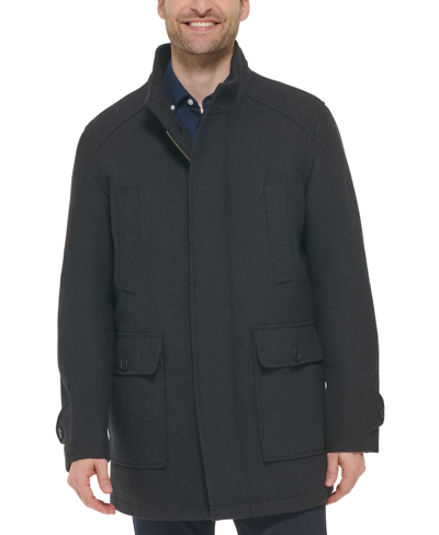 Shop Cole Haan Men's Twill Field Jacket In Charcoal