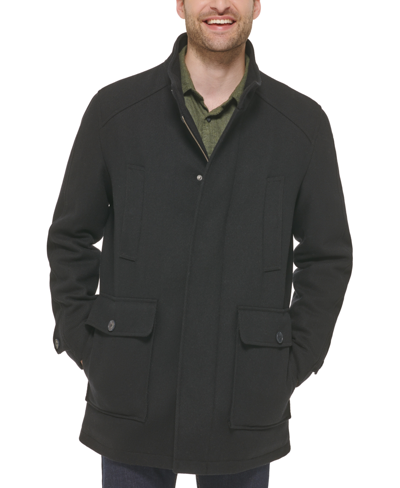 Shop Cole Haan Men's Twill Field Jacket In Black