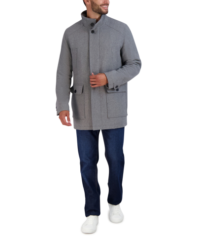 Shop Cole Haan Men's Twill Field Jacket In Lt Grey