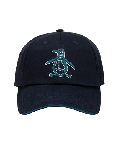 Shop Penguin Men's Cotton Twill Low Profile Baseball Golf Cap In Dark Sapphire