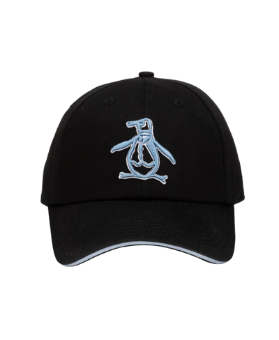 Shop Penguin Men's Cotton Twill Low Profile Baseball Golf Cap In Black