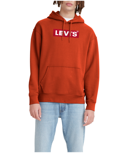 Levi's Men's Relaxed Fit Graphic Hoodie Sweatshirt In Tangerine | ModeSens