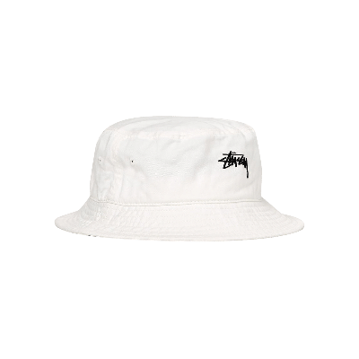 Pre-owned Stussy Stock Bucket Hat 'natural' In Tan