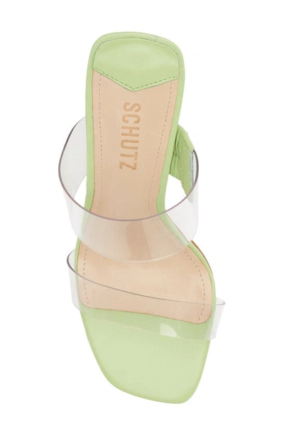 Shop Schutz Ariella Sandal In Transparente/ Lime Green