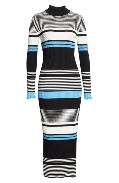 Hugo Boss Filanda Rib Long Sleeve Sweater Dress In Patterned | ModeSens