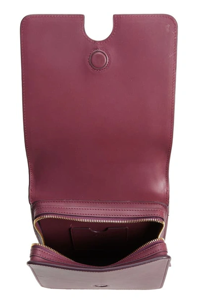 Shop Ashya Mini Shema Embossed Leather Slingback Bag In Viola