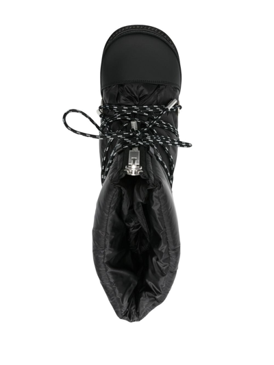 Shop Sacai Quilted Lace-up Ankle Boots In Black