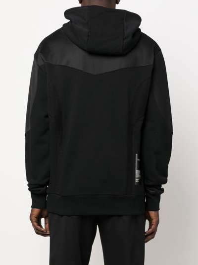 Shop Plein Sport Embossed-logo Hoodie In Black