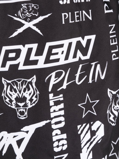 Shop Plein Sport Logo-print Swim Shorts In Black