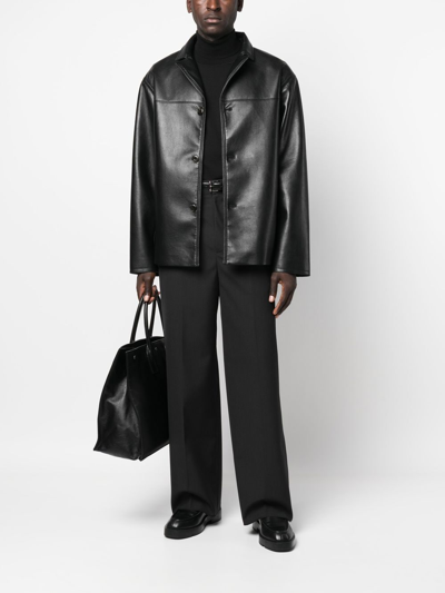 Givenchy High-waisted Wide-leg Trousers In Black