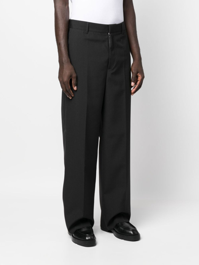 Givenchy High-waisted Wide-leg Trousers In Black