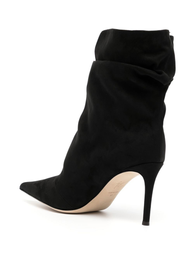 Shop Giuseppe Zanotti Yunah Cut-out Ankle Boots In 黑色