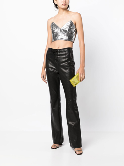 Retroféte Sophia Crop Top In 银色