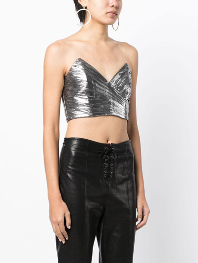 Retroféte Sophia Crop Top In 银色