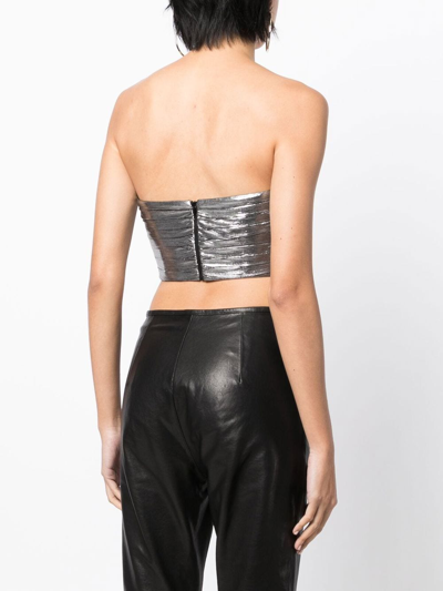 Retroféte Sophia Crop Top In 银色