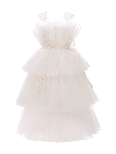 Shop Tulleen Zayante Tiered Dress In 白色