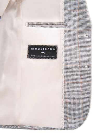 Moustache Plaid Peak-lapel Suit In 中性色