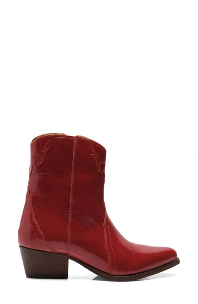 Shop Free People New Frontier Western Bootie In Red Patent