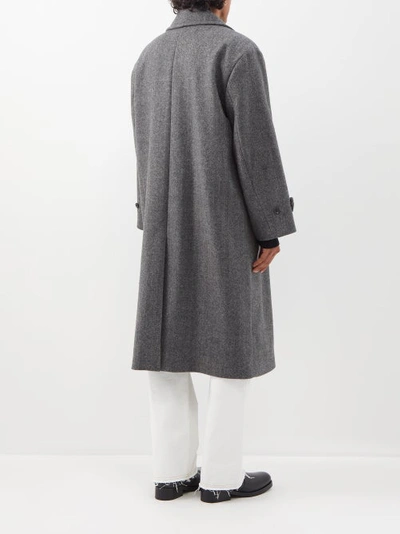 George Herringbone-wool Coat In Grey