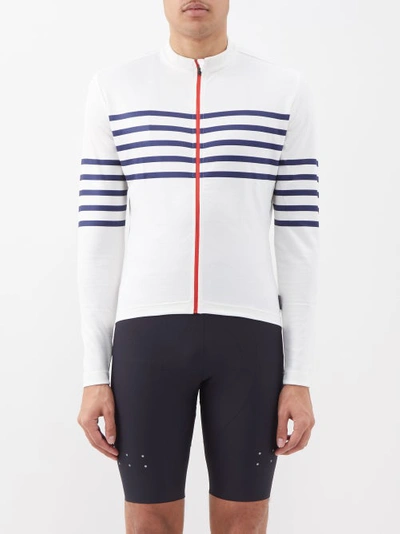 Cafe Du Cycliste Claudette Striped Recycled Cycling Jersey In White |  ModeSens