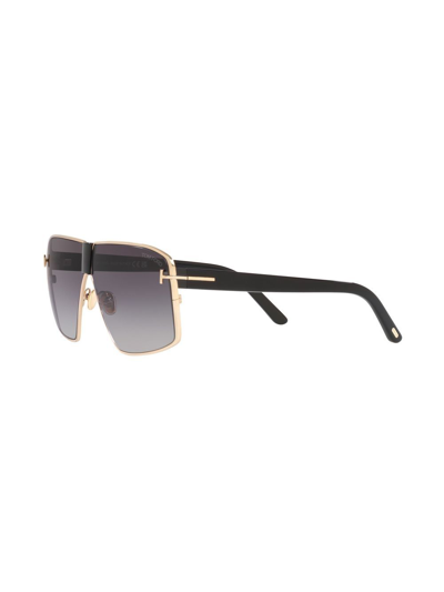 Shop Tom Ford Square-frame Sunglasses In Gold