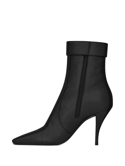 Shop Saint Laurent Claude 90mm Leather Boots In Black