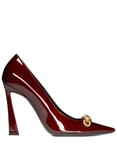 Shop Saint Laurent Silvana 110mm Pumps In Red