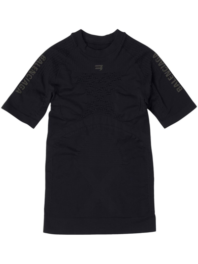 Shop Balenciaga Sporty B Crew-neck Top In Black
