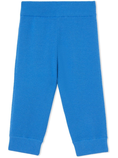 Shop Burberry Thomas Bear Appliqué Cashmere Tracksuit In Blue