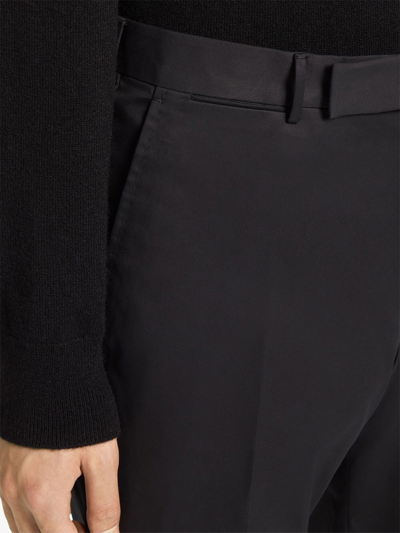 Shop Zegna Slim-cut Leg Trousers In Black
