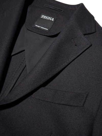 Shop Zegna Trofeo Single-breasted Cashmere Jacket In Black