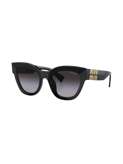 Miu Miu Cat-eye Gradient-lens Sunglasses In Black