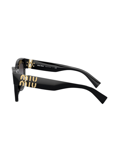 Miu Miu Cat-eye Gradient-lens Sunglasses In Black