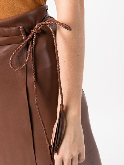 Shop Mother 'it's A Wrap' Skirt In Brown