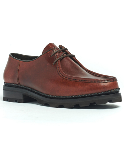 Shop Anthony Veer Men's Wright Moc Toe Lace-up Shoes In Maroon