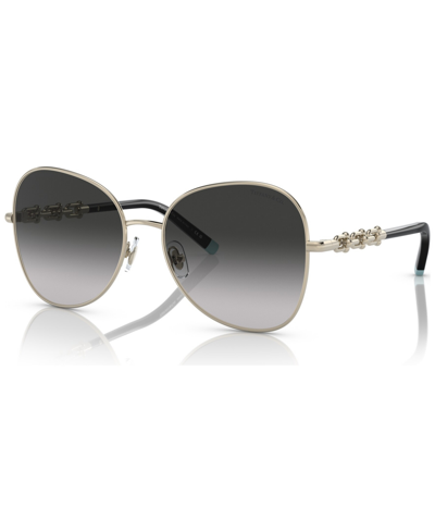 Shop Tiffany & Co Women's Sunglasses, Tf3086 In Pale Gold Tone