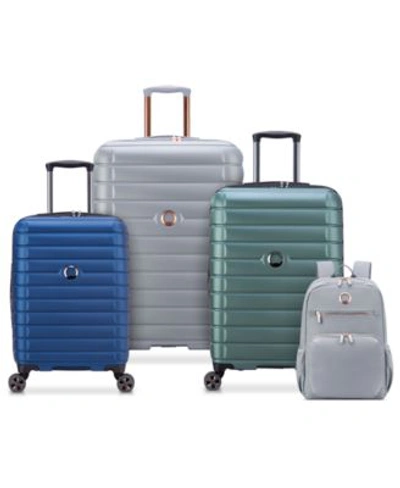 Shop Delsey Shadow 5.0 Hardside Luggage Collection In Silver Pine