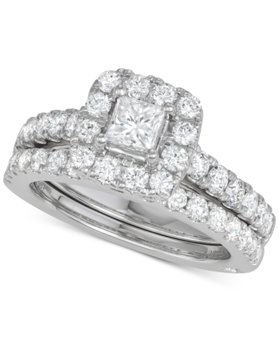 Shop Marchesa Diamond Princess Bridal Set (2 Ct. T.w.) In 18k White, Yellow Or Rose Gold In Yellow Gold