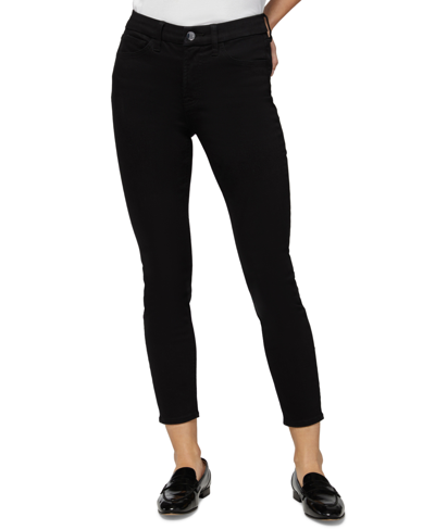 Shop Jen7 By 7 For All Mankind Women's Mid-rise Ankle Skinny Jeans In Classic Black