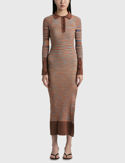 Shop Jacquemus La Robe Zucca Dress In Brown