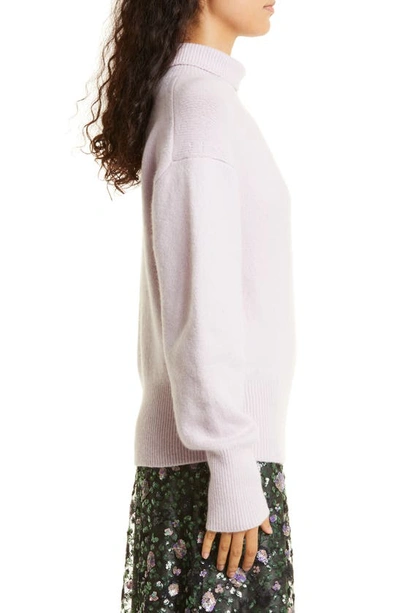 Vince Wool Blend Turtleneck Sweater In Pale Rose