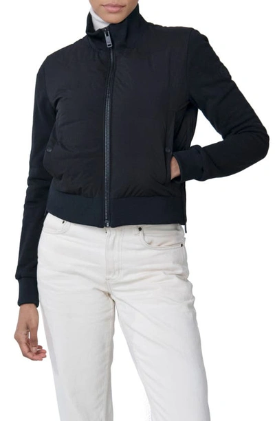 The Recycled Planet Company Nina Hybrid Water Resistant Down Recycled Down Puffer Jacket In Black