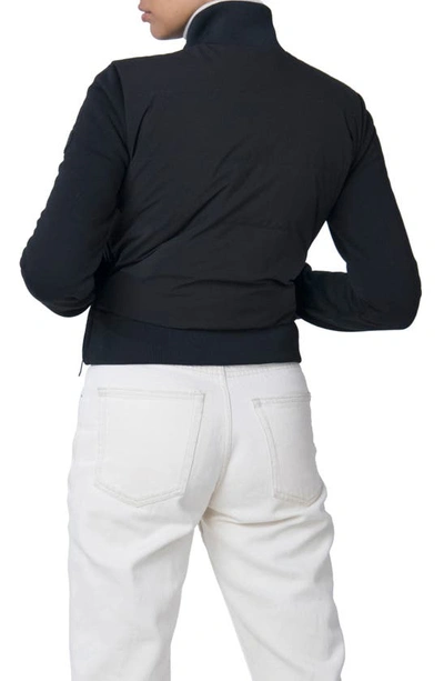 The Recycled Planet Company Nina Hybrid Water Resistant Down Recycled Down Puffer Jacket In Black
