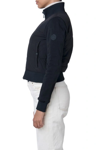 The Recycled Planet Company Nina Hybrid Water Resistant Down Recycled Down Puffer Jacket In Black