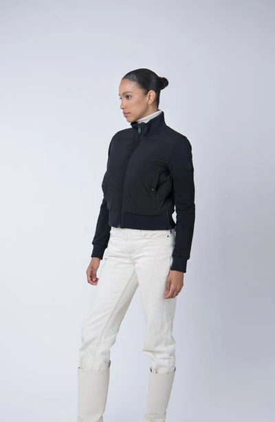 The Recycled Planet Company Nina Hybrid Water Resistant Down Recycled Down Puffer Jacket In Black