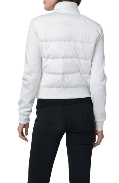 The Recycled Planet Company Nina Hybrid Water Resistant Down Recycled Down Puffer Jacket In White